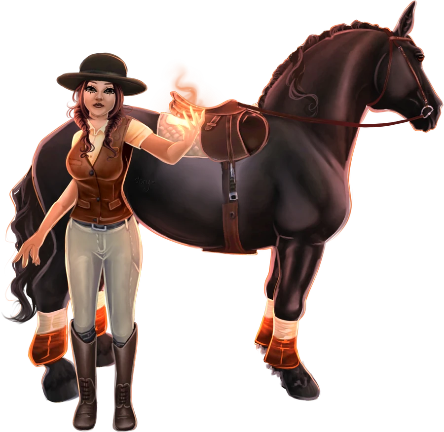 Cluboutfit & Clubpferd der Enchanted Hawks